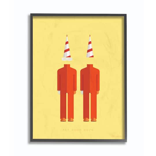 Stupell Industries Pet Shop Boys Fashion Design Wall Accent with Black Frame
